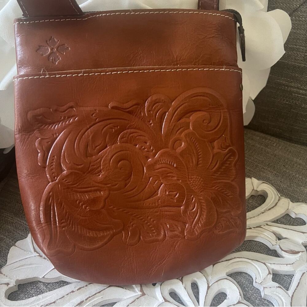 Patricia Nash Brown Leather Crossbody Bag Purse - Picture 2 of 10